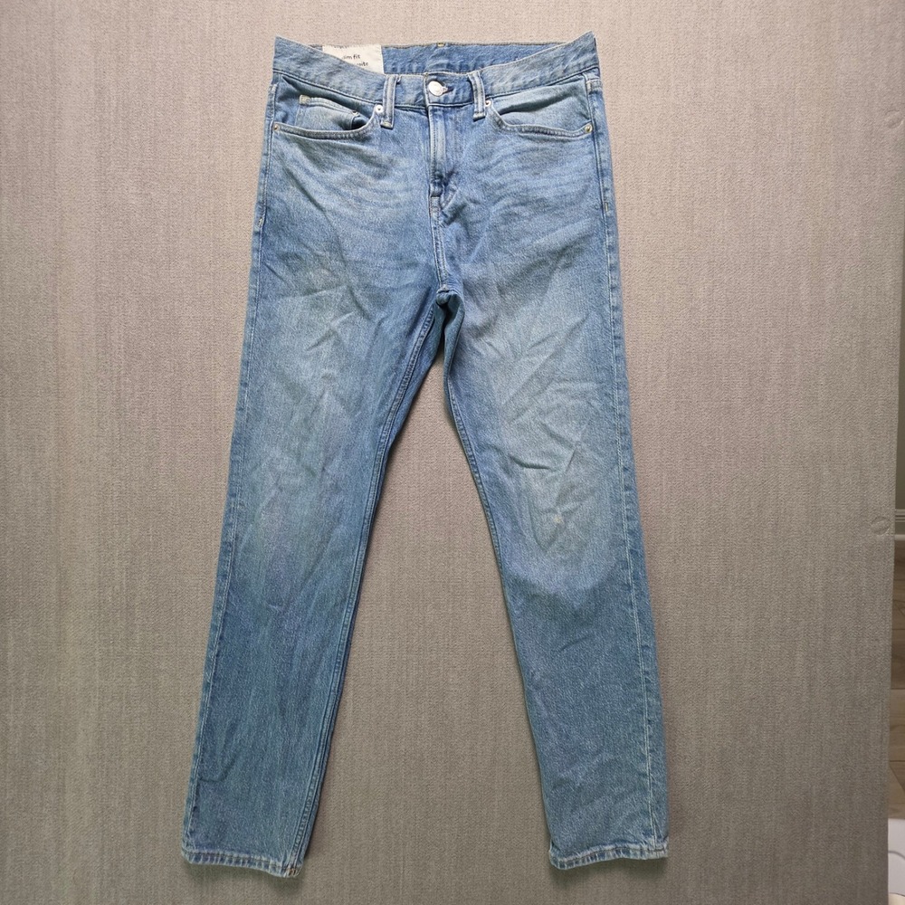 H&M Slim Fit Jeans Mens 30x32 Light Wash Blue Denim Casual Classic